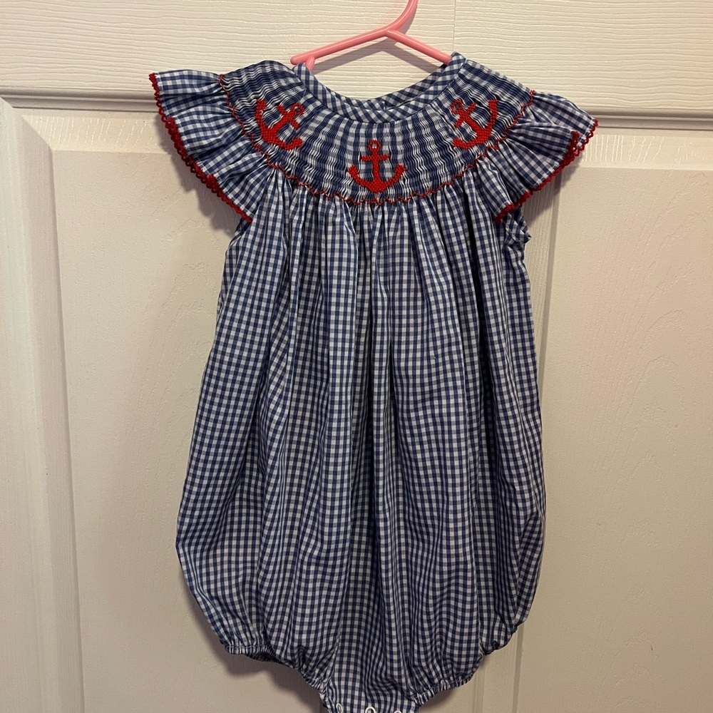 Classic whimsy boutique anchor bubble outfit